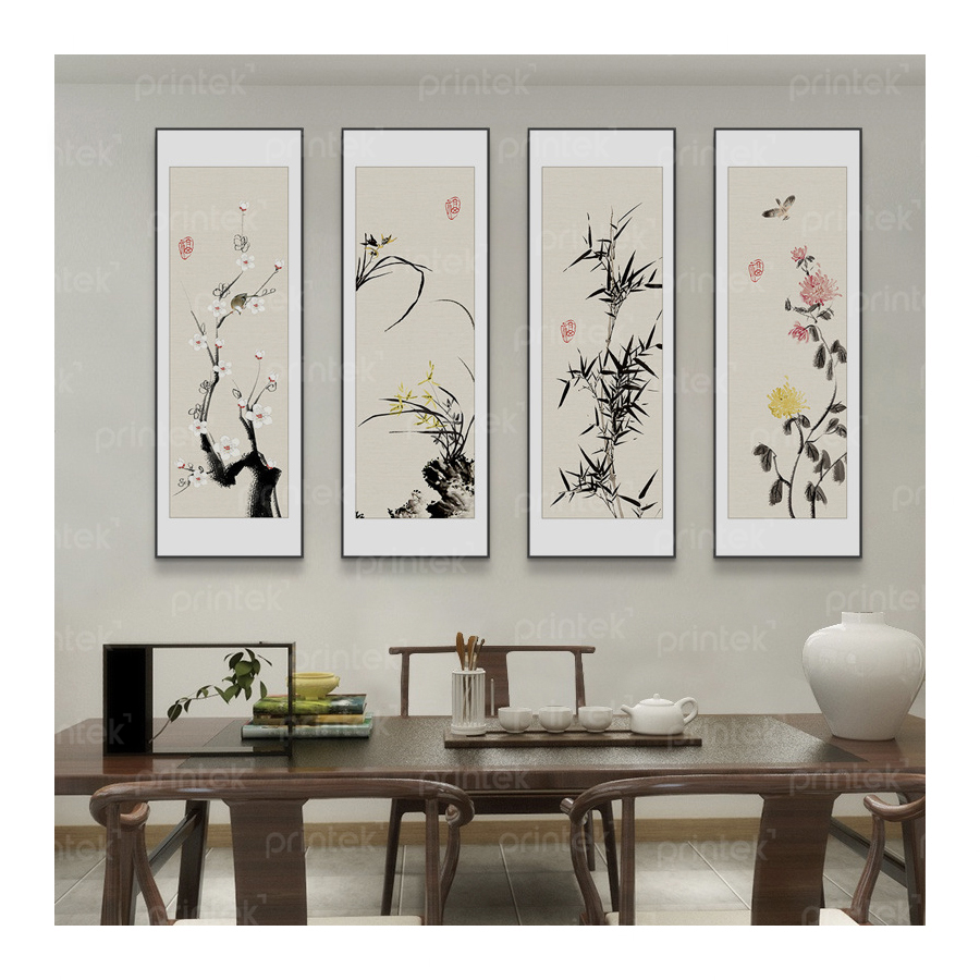 Bộ 4 tranh Xuân - Hạ - Thu - Đông, đã có khung - TQ7179