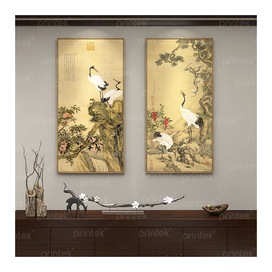 Tranh treo tường phong cách Indochine, đã có khung - 01CN01AC