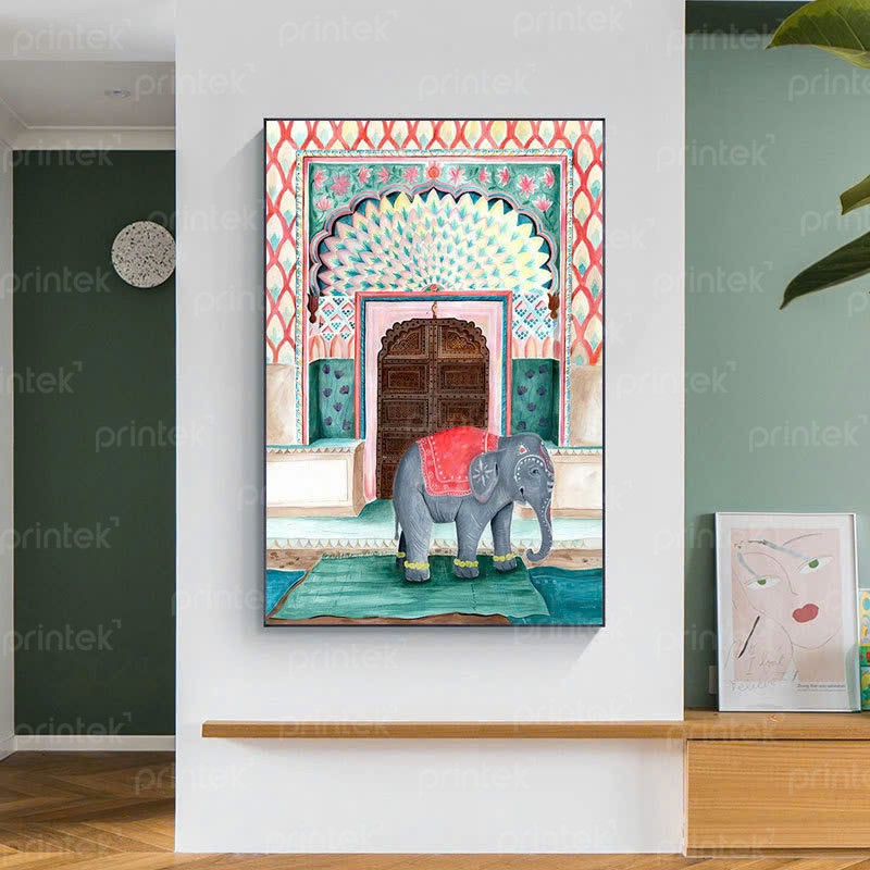 Tranh phong cách Mughal Ấn Độ, tranh treo tường canvas - TT6592