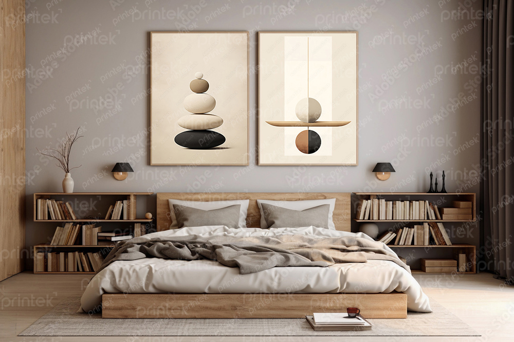 Bộ 2 tranh Canvas trừu tượng - TT81761