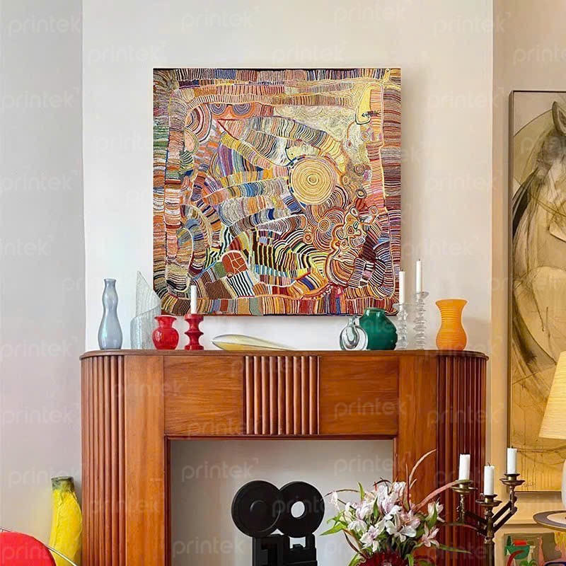 Tranh trừu tượng màu sắc, tranh phòng khách - TT4207