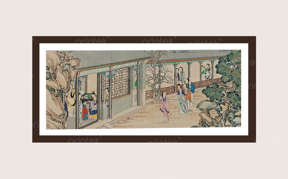 Tranh canvas phòng trà đạo, khung viền 5cm - PT03164