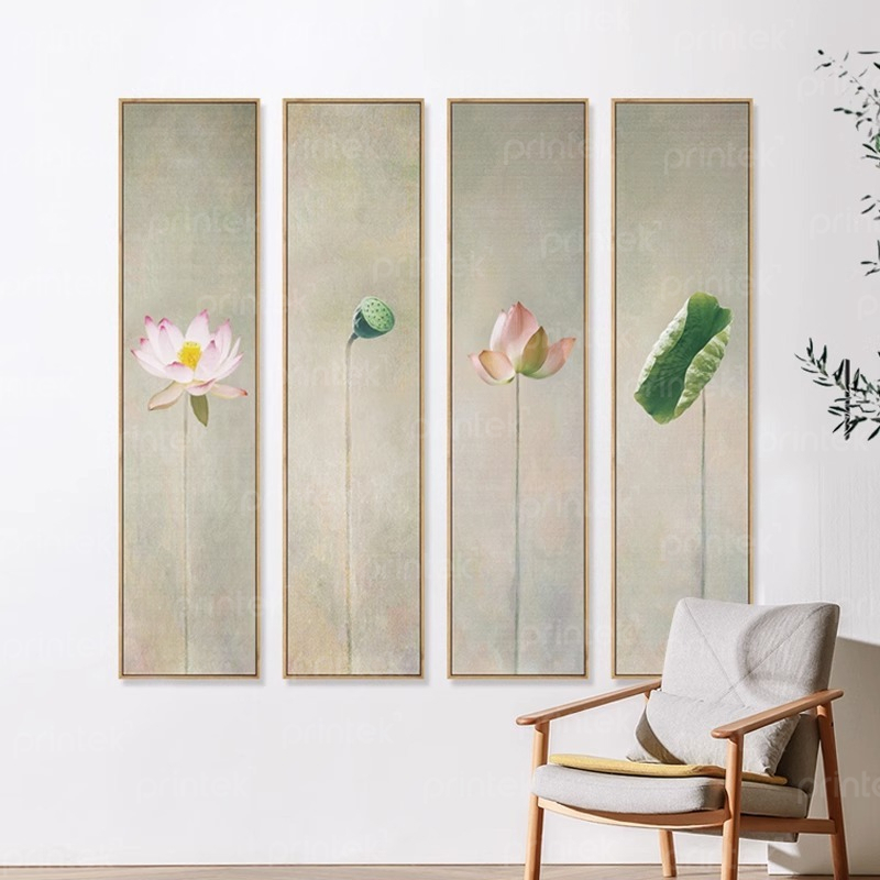 Tranh hoa sen treo tường, tranh canvas - HS0778