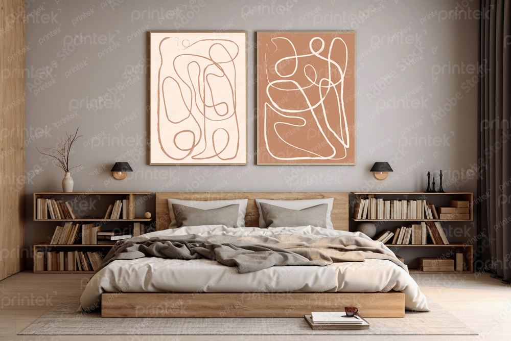 Bộ 2 tranh Canvas trừu tượng - TT814666