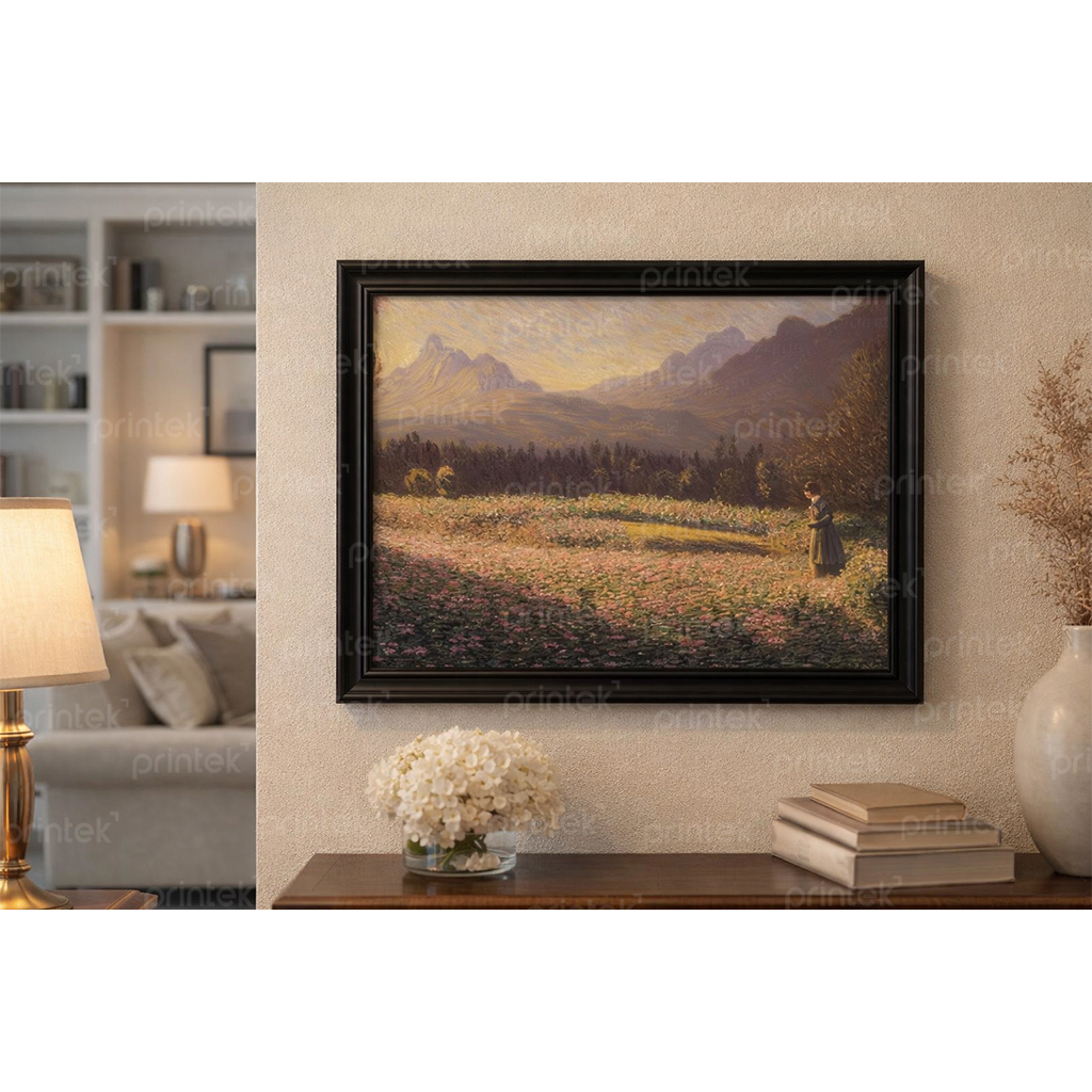 Tranh phong cảnh vườn hoa Châu Âu - TT146712