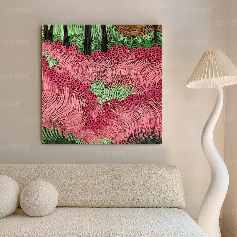 Tranh trừu tượng màu sắc, tranh canvas treo tường - PC9442