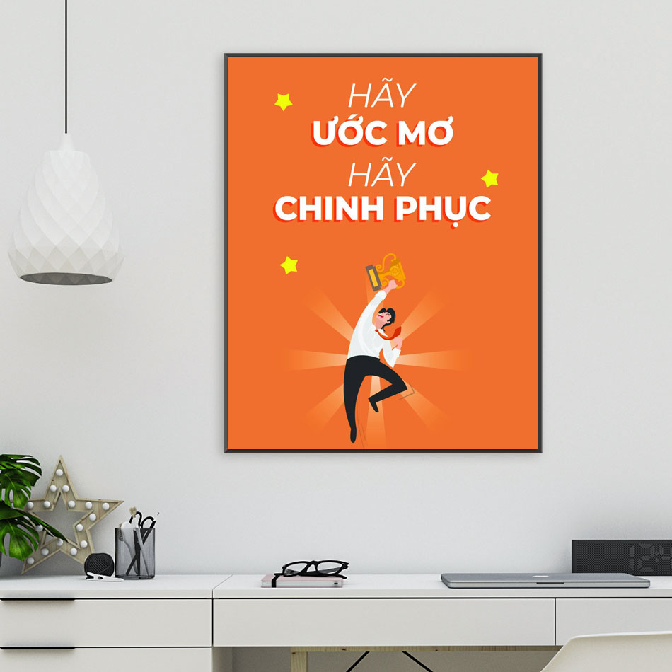 Tranh động lực, tranh slogan, in theo yêu cầu - SL17