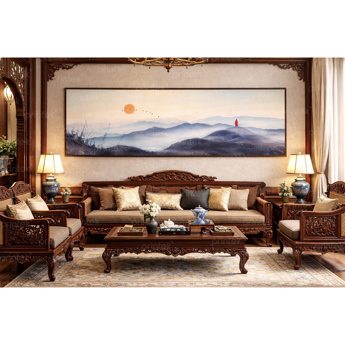 Tranh thủy mặc đã có khung - ST1332306