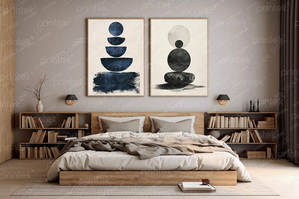 Bộ 2 tranh trừu tượng - TT61151