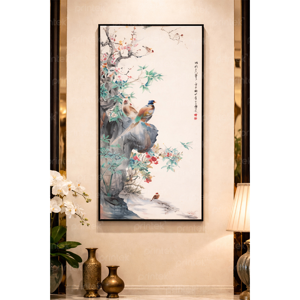 Tranh treo tường phong cách indochine, tranh treo tường phòng khách - ADB332457722