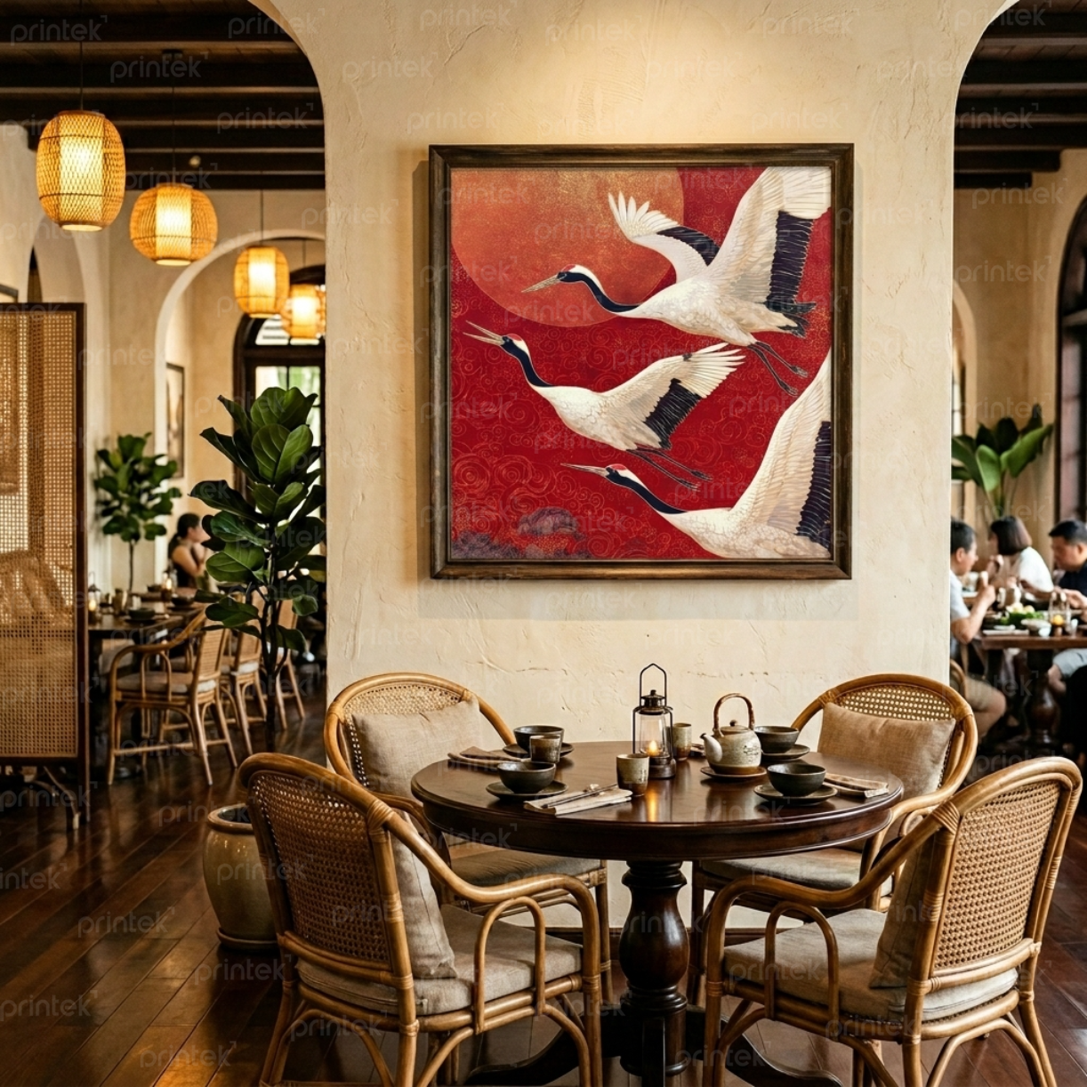 Tranh phong cảnh cho nhà hàng, cafe Đông Dương: Chọn mẫu đúng concept để không gian “đắt” hơn
