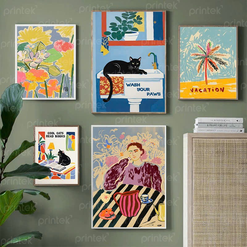 Tranh trừu tượng màu sắc, tranh treo tường canvas - TT6061