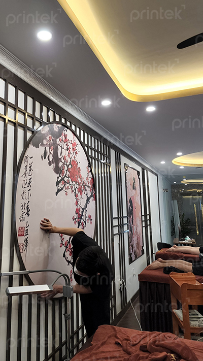 Hướng dẫn tự dán tranh dán tường