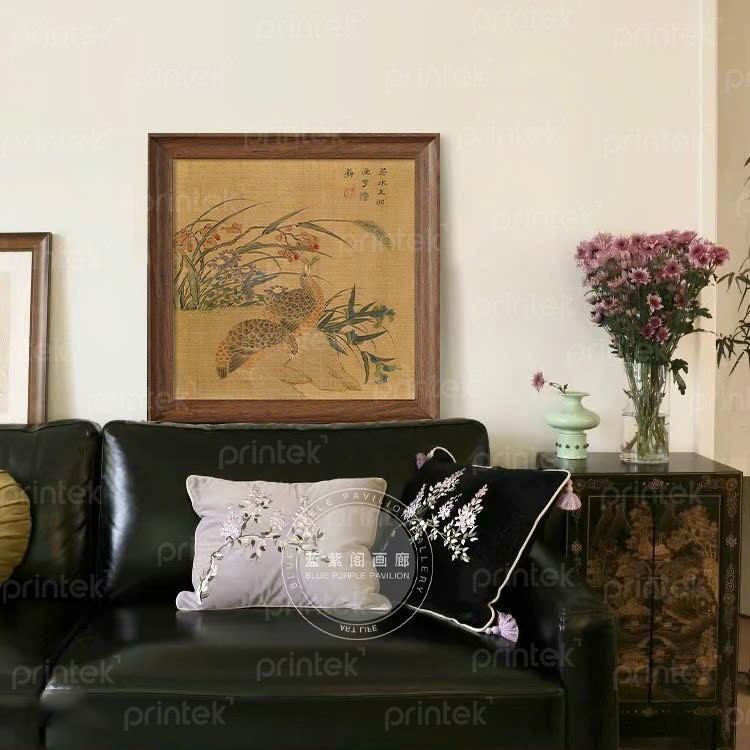 Tranh cổ phong cách indochine, tranh khung bản to - KT2078