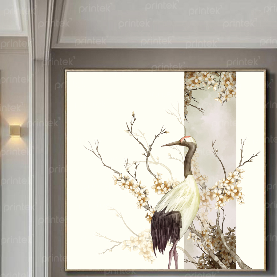 Tranh canvas hoa văn Indochine, đã có khung - ST220959