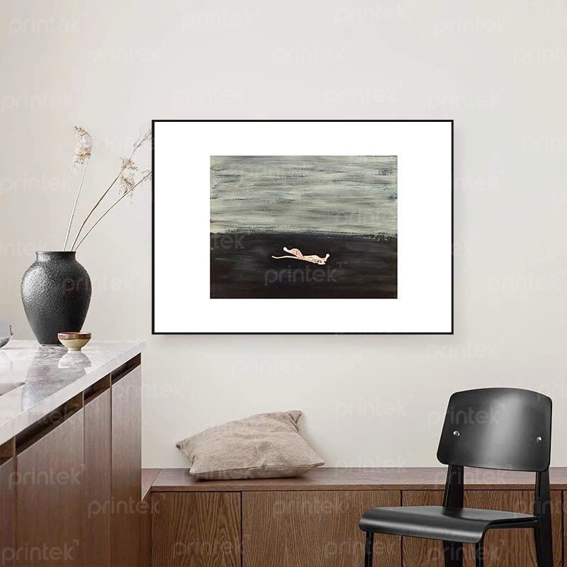 Tranh trừu tượng động vật, tranh treo tường canvas - TT6688