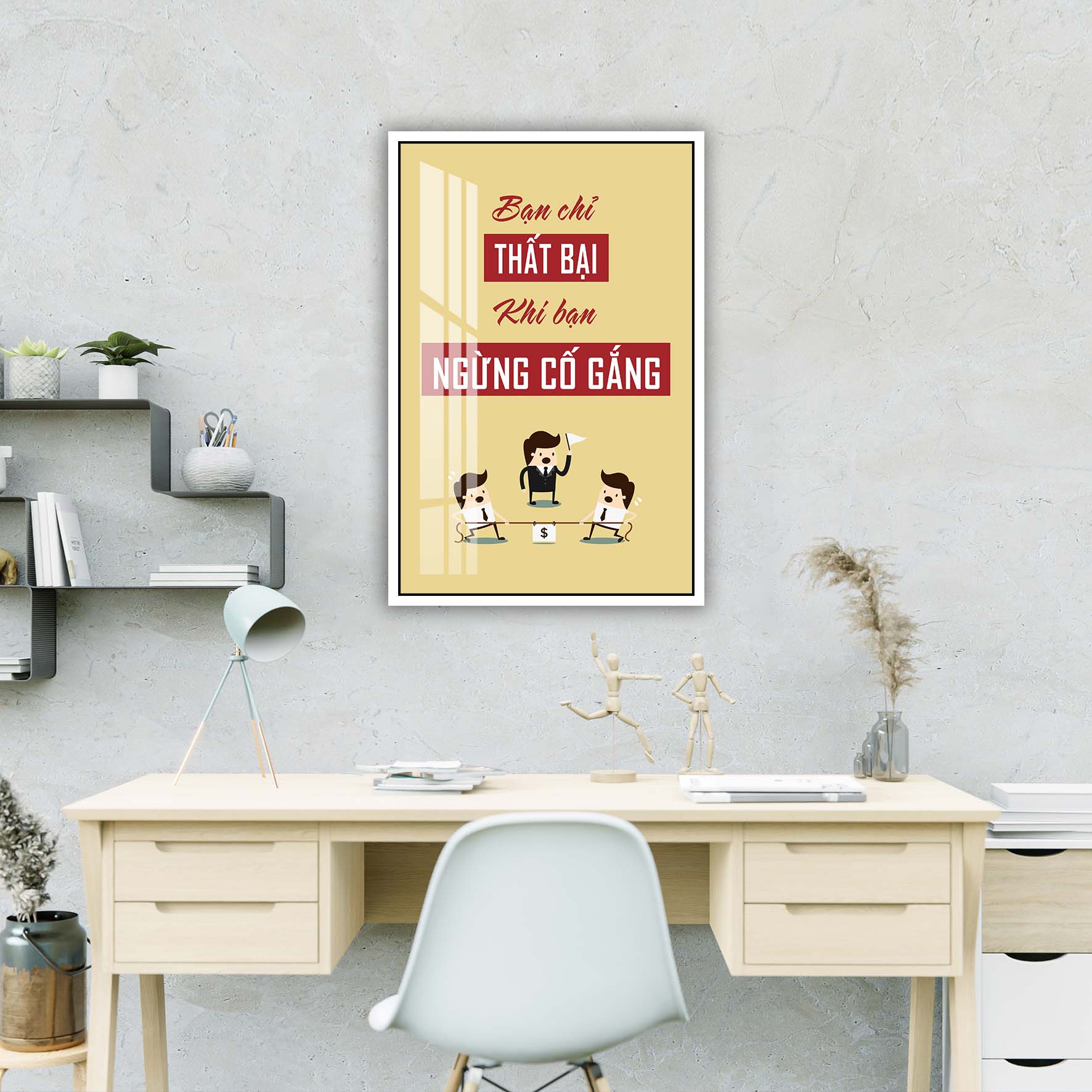 Tranh động lực văn phòng, cỡ 40x60cm - DL001-45