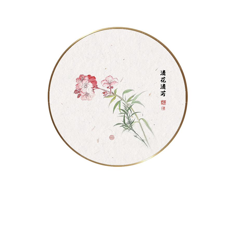 Tranh thủy mặc tròn - TB13323519