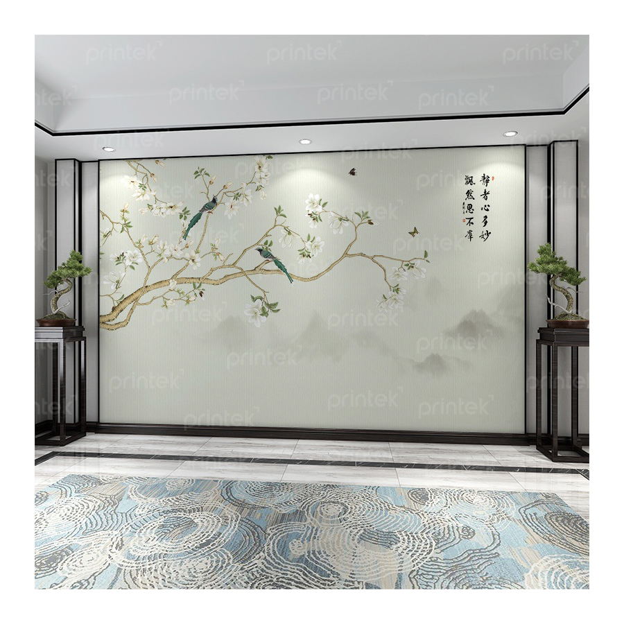 Tranh dán tường phong cách indochine, in tranh dán tường theo yêu cầu - ADB13324189