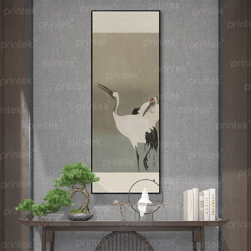 Tranh canvas treo tường chim hạc trắng - PC1605