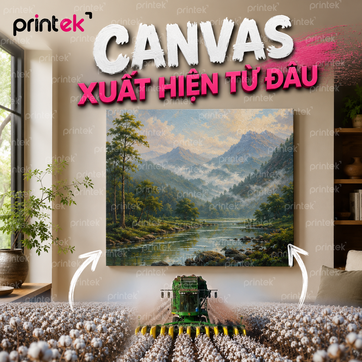 Từ sợi dệt thô đến bức tranh: Hành trình của chất liệu canvas