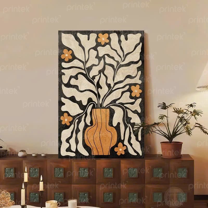 Tranh trừu tượng Wabi Sabi, tranh treo tường canvas - TT5125