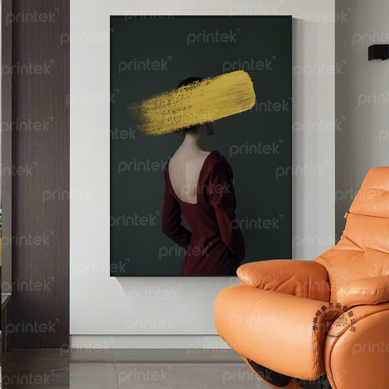 Tranh trừu tượng cô gái, tranh treo tường canvas - TT3100