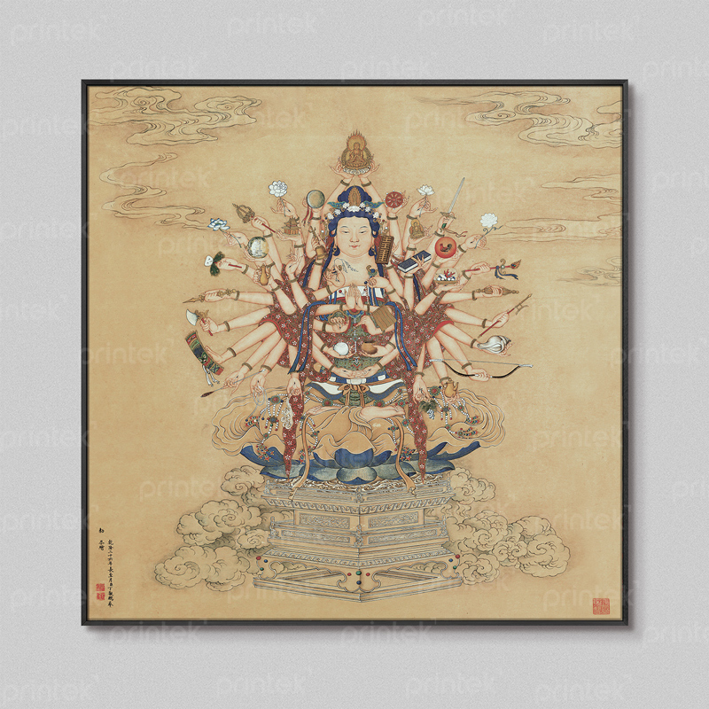 Tranh Phật treo phòng thờ, đã có khung - PT30152