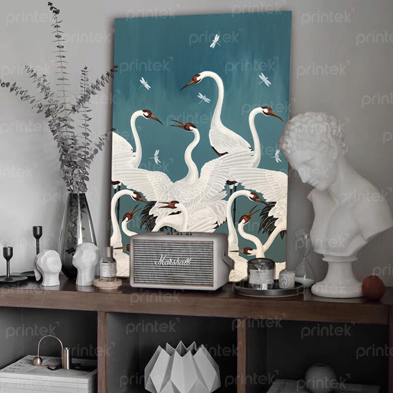 Tranh treo tường đàn chim hạc