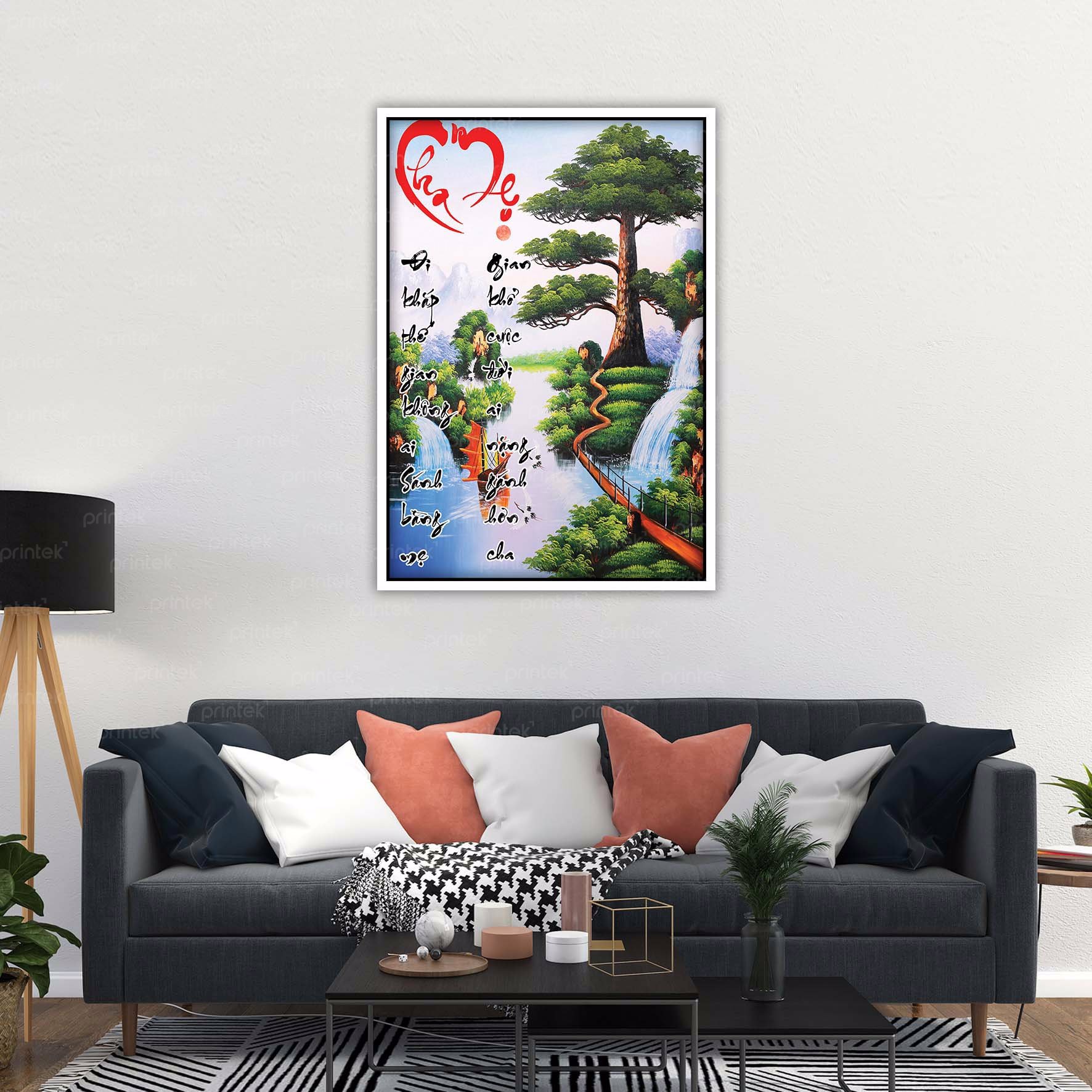 Tranh canvas đồng quê, đã có khung – DQ007