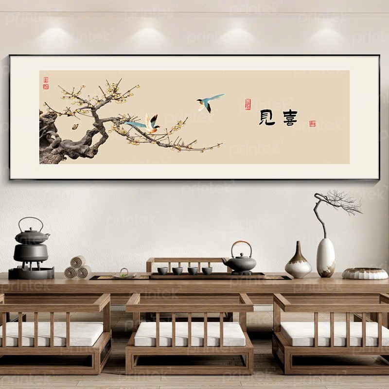 Tranh thủy mặc hoa và chim - TT146719