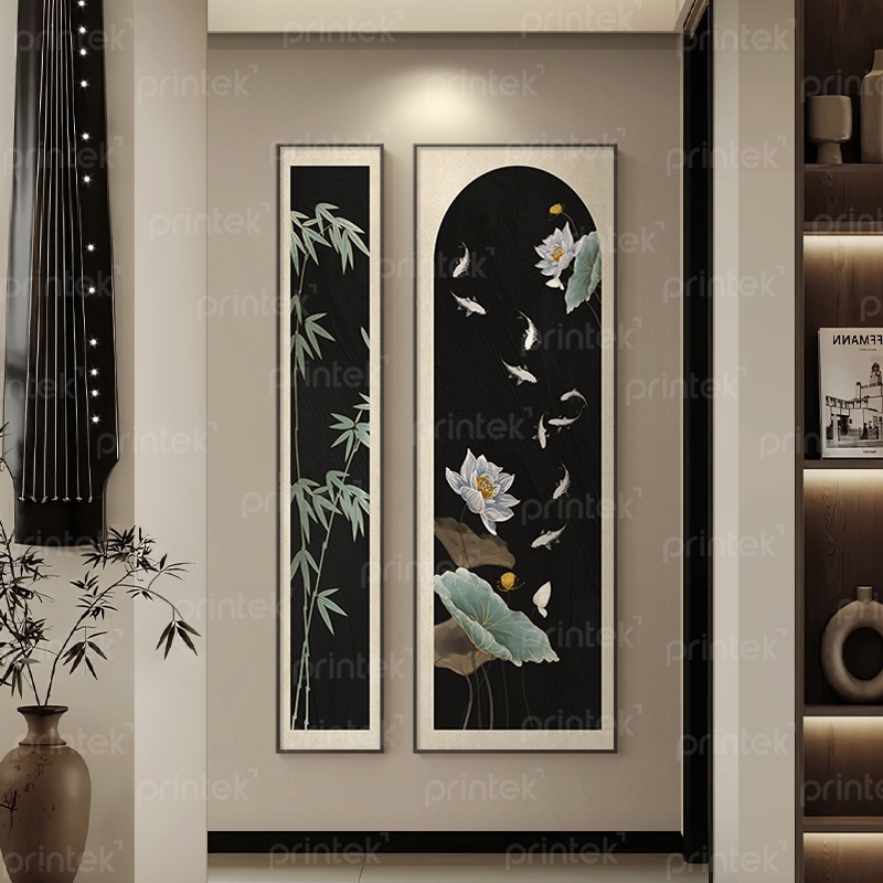 Bộ 2 tranh canvas decor phòng trà - PT14862