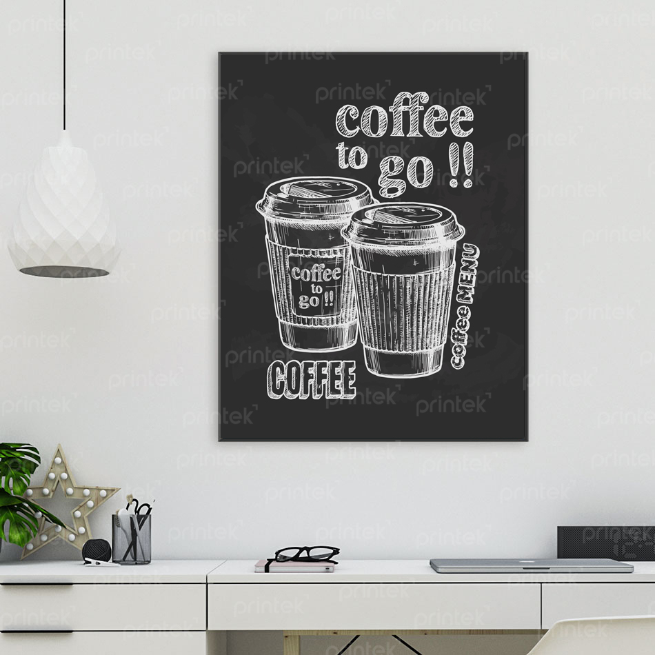 Tranh trang trí quán cafe, đã có khung - ST220933