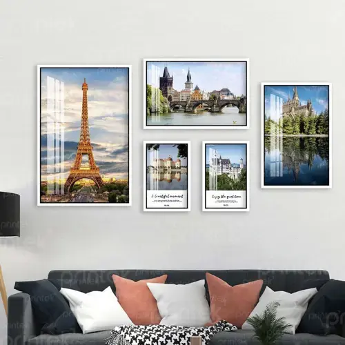 Bộ 5 tranh phong cảnh Châu Âu hiện đại – MS4772