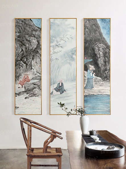 Bộ tranh thiền sư trang trí phòng trà đạo, phòng thiền