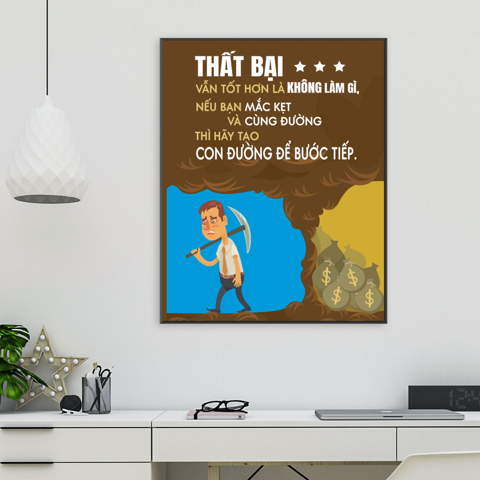 Tranh động lực văn phòng, cỡ 40x60cm - SL23