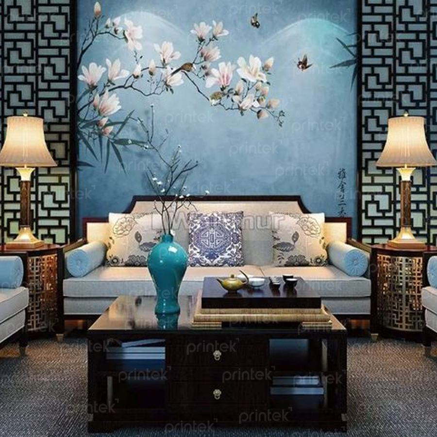 Tranh dán tường cao cấp, trọn gói thi công - DT010