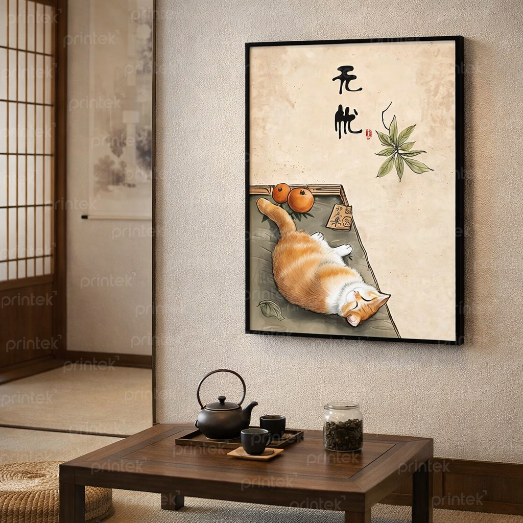 Tranh treo tường canvas chú mèo - ID167008