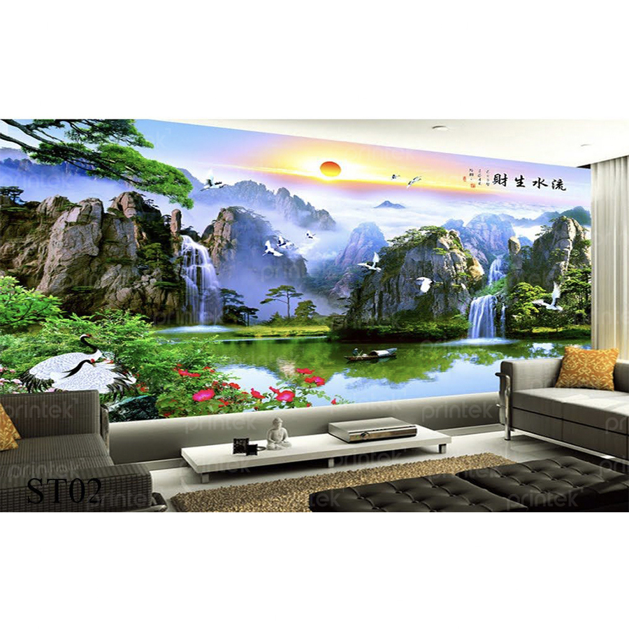 Tranh dán tường 3d phong thủy - TB332457980