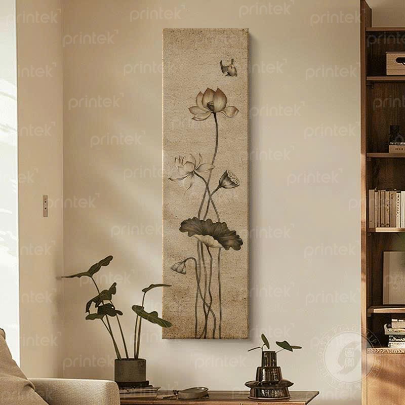 Tranh hoa sen treo tường, tranh canvas - HS3807