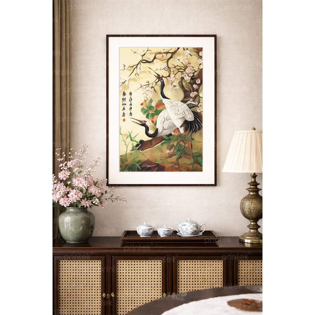 Tranh chim công phong thủy tài lộc - TS8812