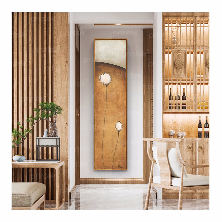 Tranh hoa sen, đã có khung - HS032