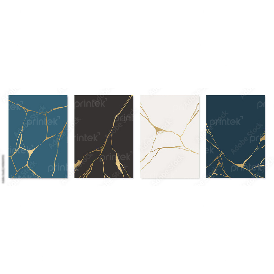Bộ tranh trừu tượng tối giản phong cách Wabi Sabi - ADB33245384