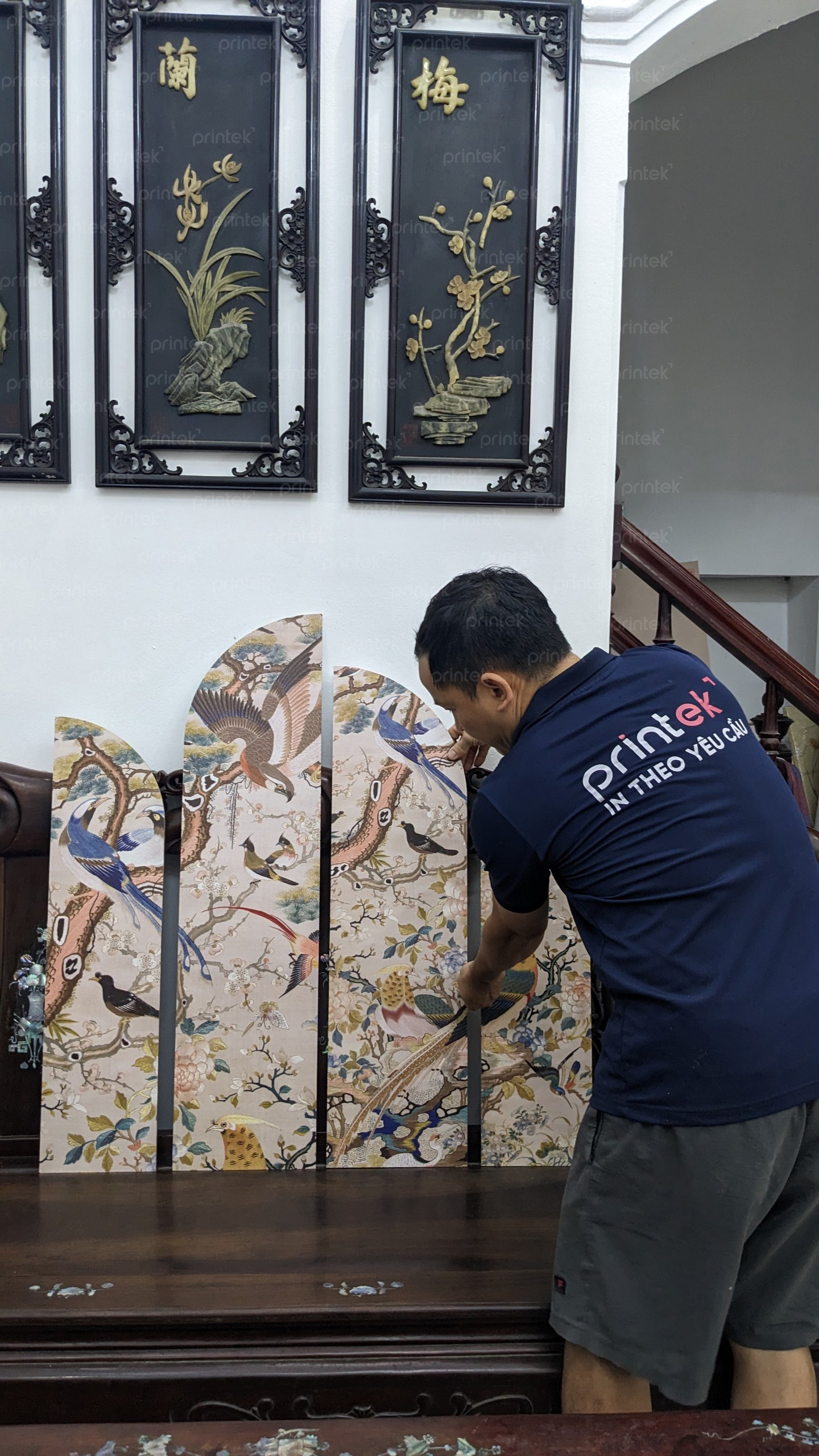 Quá trình sản xuất tranh khung vòm