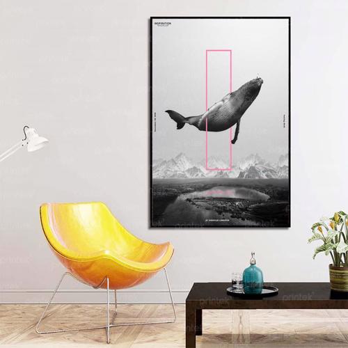Tranh canvas treo tường hình cá heo – DC298A