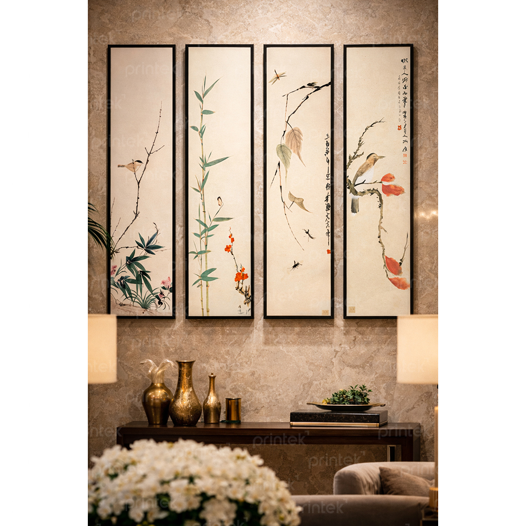 Bộ tranh tứ quý Xuân Hạ Thu Đông - TB13323530
