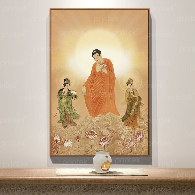 Tranh Canvas Phật giáo, trang trí phòng thờ - TP03513