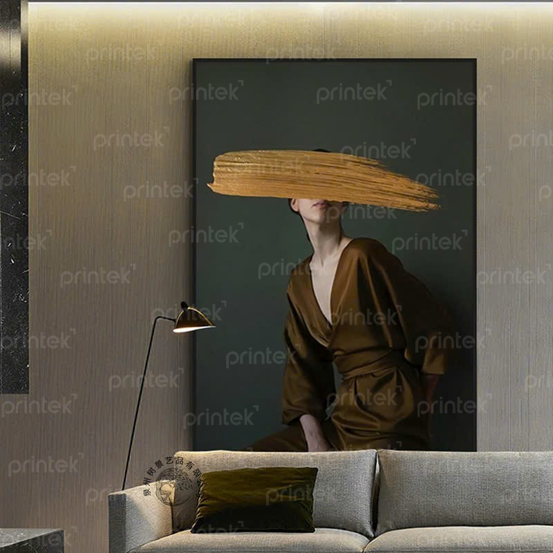 Tranh trừu tượng cô gái, tranh treo tường canvas - TT1729