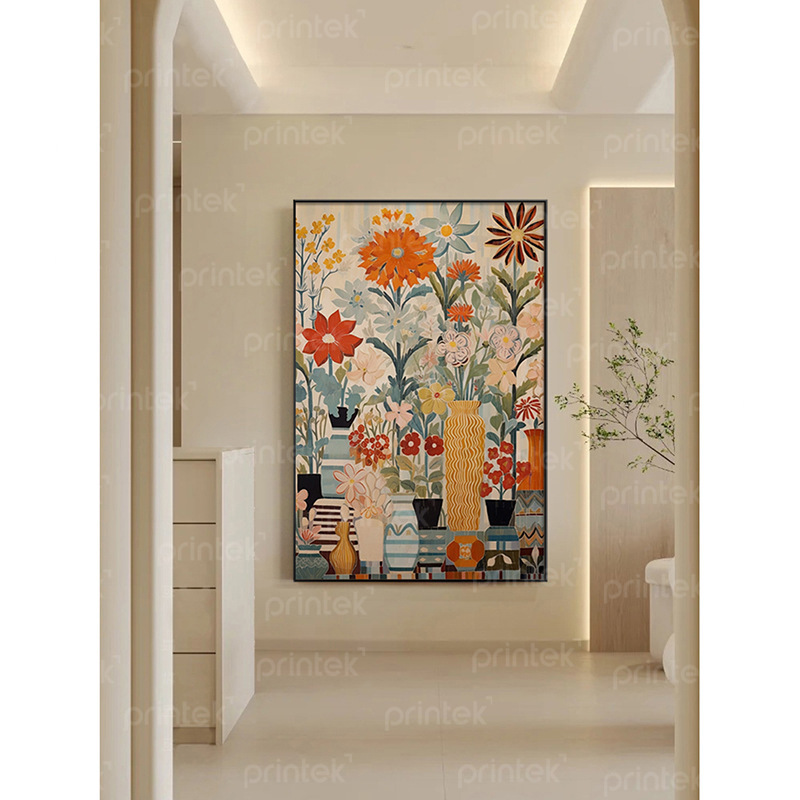 Tranh hoa lá phong cách nhiệt đới, tranh canvas treo tường - TT85401