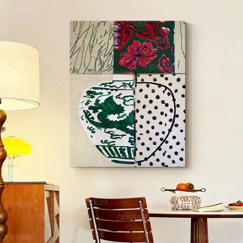 Tranh Collage Art kết hợp Trừu Tượng Hiện Đại - TT5760